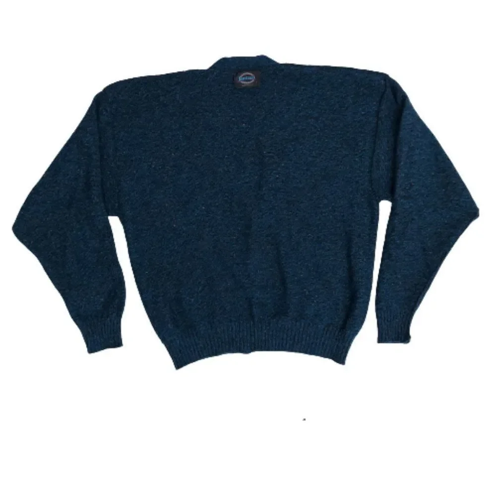 Vintage 1980s 1990s Jantzen Cardigan sweater, Unisex, Blue, L - Picture 16 of 16